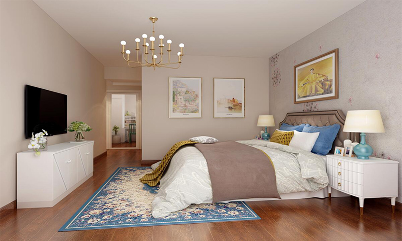 现代简约风格室内装修效果图-碧桂园凤南花园三居130平米-室内卧室装修设计 现代简约风格室内装修效果图-碧桂园凤南花园三居130平米-室内卧室装修设计